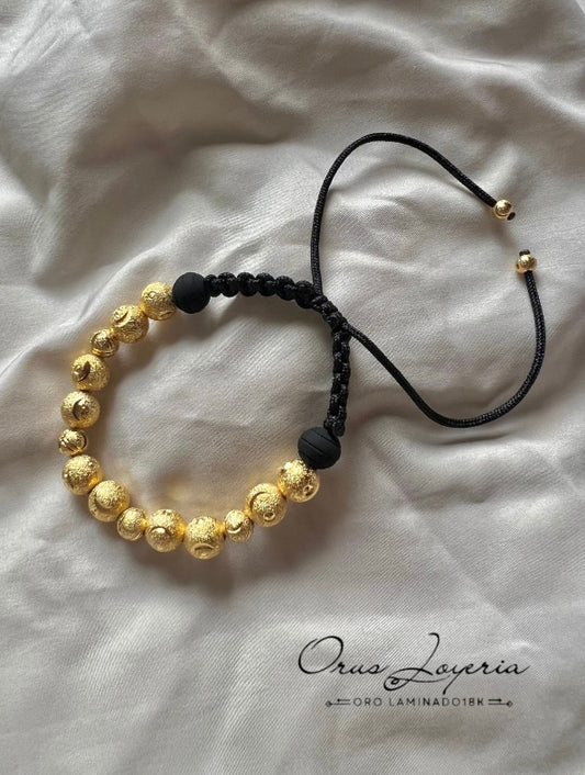 Pulsera Diamantada Oro 18k laminado Mantra